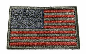 US Flag Subdued Embroidered Patch Hook Backing Applique Biker Emblem Tactical - Picture 1 of 11