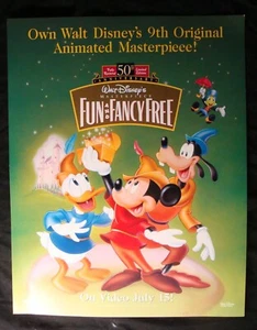 Póster de película Disney GRATIS DIVERTIDO Y ELEGANTE DONALD DUCK MICKEY MOUSE video original p - Imagen 1 de 4