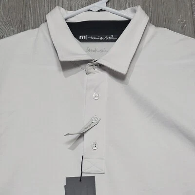 Camisa polo de golf Travis Mathew para hombre XL The Mulligan Pima nueva con etiquetas blanca Foto 1 de 4