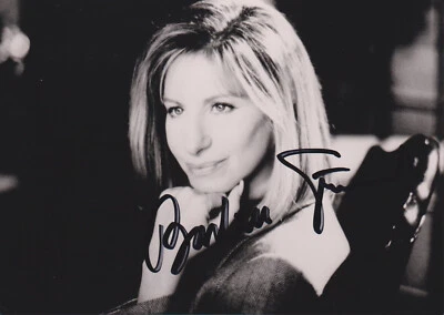 BARBRA STREISAND Original Autogramm HGF Foto Top Portrait Herr der Gezeiten - Bild 1 von 2