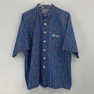Sideout Sport Short Sleeve Shirt Men’s Button Up Size Large Retro Punk - Picture 1 of 8