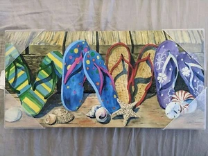 NEU Strand Sandalen Wandbild - Bild 1 von 6