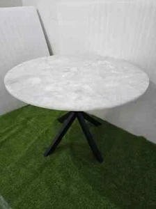 White Quartz Coffee Table Top, Quartz Agate Stone Round Table Top, Home Decor - Picture 1 of 10