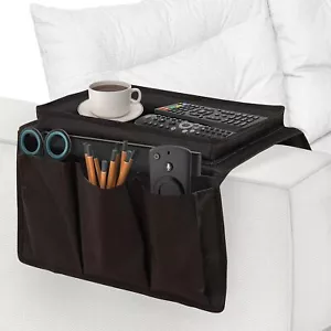 Sofa Armrest Organizer 6 Pocket TV Remote Holder Chair Beside Couch Bag - Picture 1 of 15