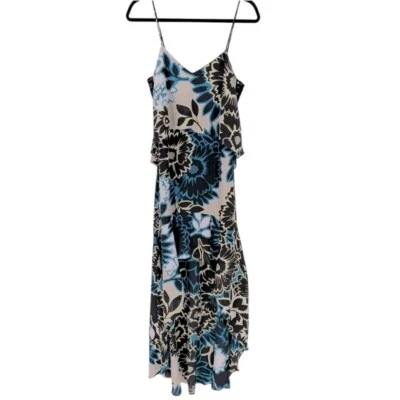 Marciano 100% Silk Floral Print High Low Slip Dress Size XS Coquette Feminine - Image 1 of 4