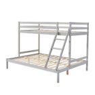 Triple Bunk Bed Frame 3FT Single / 4FT6 Double Pine Slatted Bedstead with Stairs