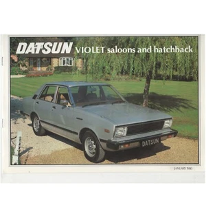 Datsun Nissan Violet 1.4 1.6 Limousine Januar 1980 UK A4 Prospekt - Bild 1 von 2