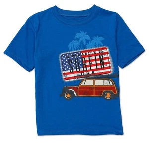 Blue Theory Boys Blue Surfin Graphic Tee Size 4 NWT - Picture 1 of 3