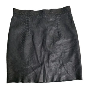 American Apparel Leather Women's Black Mini Skirt Crocodile Print Size M - Bild 1 von 7
