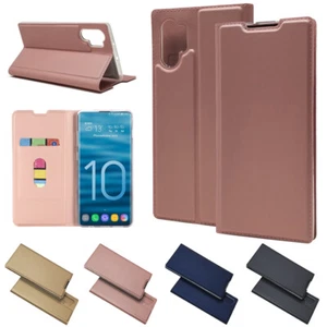 Leather Wallet Stand Phone Slim Case Cover For Samsung Galaxy Note 10/S10/S9+/S8 - Picture 1 of 24
