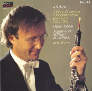 BACH 3 Oboe Concertos B.1053 1059 1055 HOLLIGER BROWN ASMF Philips 6514304 1983 - Picture 1 of 3