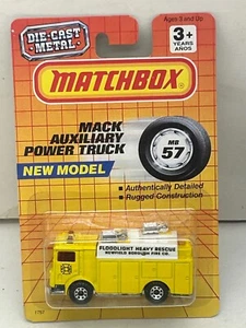 1991 MATCHBOX SUPERFAST MB57 MACK AUXILIARY POWER TRUCK NEWFIELD BOROUGH FIRE CO - Picture 1 of 4