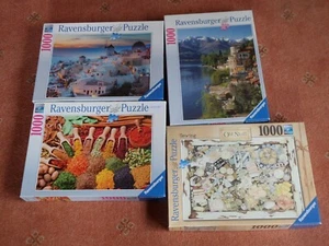 LOTTO LAVORO 0F SEGHETTI ALTERNATIVI 4x1000 PCE DI RAVENSBURGER - SCEGLI TRA 8 OTTIME CONDIZIONI - Foto 1 di 2