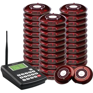 SINGCALL Wireless Hotel Paging System Guest Waiting System 30 Bells,Coasters - Afbeelding 1 van 10