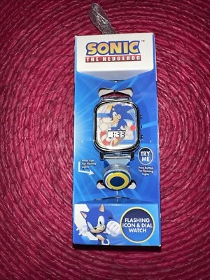 Reloj digital Sonic The Hedgehog con icono intermitente y esfera LCD Nickelodeon nuevo Foto 1 de 4