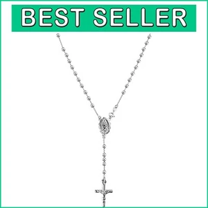 Hypoallergenic 925 Sterling Silver Virgin Mary Pendant Necklace - Gift-Ready! - Picture 1 of 8