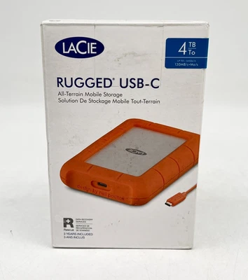 LaCie Rugged USB-C 4TB All Terrain Mobile Storage External Hard Drive - Image 1 of 4