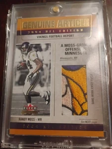 2004 Fleer Genuine Article RANDY MOSS Vikings Logo Patch /25 - Picture 1 of 2