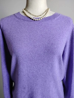 J. Suéter Crew Factory Teddie Algodón Mezcla Lana Merino Lavanda Talla Mediana Foto 1 de 4