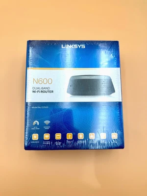 Linksys N600 WiFi Router E2500 Dual-Band Wireless-N 2.4GHz/5GHz Sealed New - Image 1 of 4