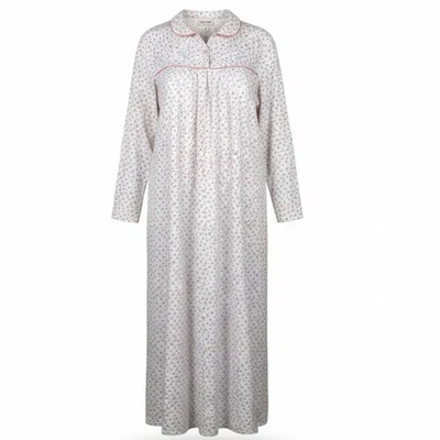 Camisón vintage Sears para mujer grande manga larga estampado floral algodón clásico Foto 1 de 4