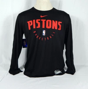 Camisa de entrenamiento negra de manga larga emitida por el equipo Detroit Pistons 2018-19 010 XL S - Imagen 1 de 8