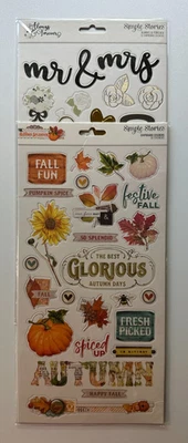 Pegatinas de aglomerado Simple Stories-Simple esplendor de otoño vintage, siempre y para siempre Foto 1 de 3