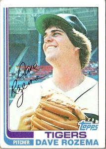 Tarjeta de béisbol 1982 Topps Dave Rozema #319 Detroit Tigers - Imagen 1 de 2