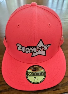 59Fifty New Era 2 Famous Neon Pink Fitted Baseball Cap 7 1/4 / 57.7 cm - Picture 1 of 12