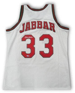 Kareem Abdul-Jabbar Signed Auto Mitchell & Ness Jersey Bucks Home White Fanatics - Picture 1 of 5