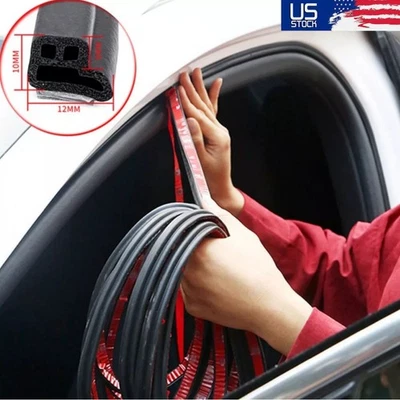 32.8Ft Universal Car Weather Stripping Self-Adhesive Auto Door Rubber Seal Strip - Image 1 of 4