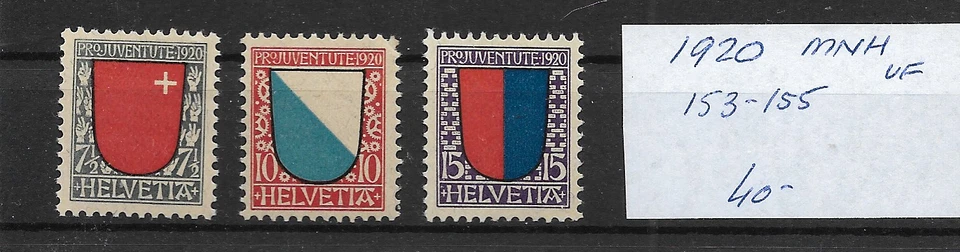 SUIZA @ 1920 BUEN JUEGO MNH 40,00 € ARRANQUE BAJO @169 Foto 1 de 1