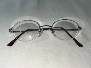 Polo Ralph Lauren Eyeglasses Frame 1003 9015 Unisex Silver Half Rim 49-19-135 - Picture 1 of 8