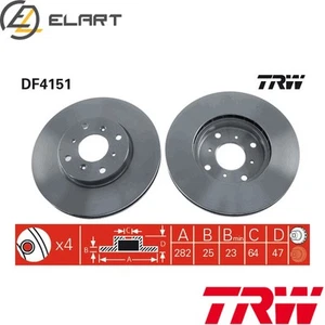 2x BRAKE DISC DF4151 FOR HONDA ACCORD/VI/Hatchback 20T2N 2.0L F20B6 2.0L 4cyl - Picture 1 of 16