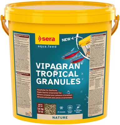 * 10 Liter / 3 kg Fischfutter sera Vipagran Nature - Basis Softgranulat 00204