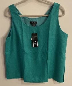 ANN MAY 100% Silk  Spearmint Color Women’s Tank Top Size L New With Tag - Picture 1 of 6