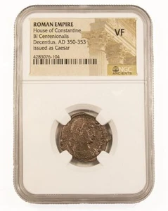 Rare Roman Bronze Coin of Magnus Decentius (350-353) NGC VF - Collectible Coin - Picture 1 of 3