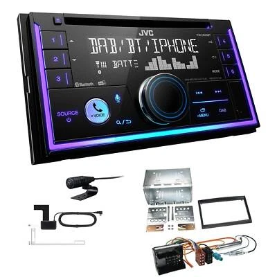 JVC 2-DIN MP3 Autoradio Bluetooth DAB+ für Citroen C3 2002-2009 schwarz - Bild 1 von 4