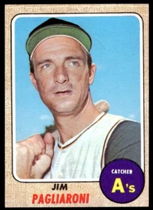 1968 Topps Jim Pagliaroni Oakland Athletics #586 Set Break - Picture 1 of 2