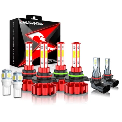 For GMC Sierra 1500 2500 HD 2001 - 2005 2006 LED Headlights & Fog Lights Bulbs - Image 1 of 4