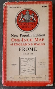 Ordnance Survey 1 In Map of Frome - Sheet 166 - Paper - 1946 - Picture 1 of 4