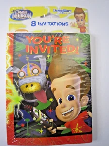 Jimmy Neutron Party Invites Invitations Pack of 8 - Sealed- 2002 - New - Picture 1 of 6