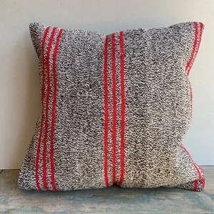 Heavy Handmade 18"x18" Reclaimed Kilim Cushion Cover Boho Ethnic Stripe - Picture 1 of 3