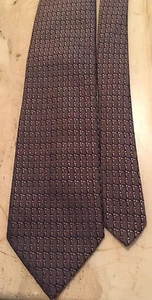 Bresciani Silk Neck Tie Bronze Reflective Geometric Pattern Weave Textured Italy - Picture 1 of 4