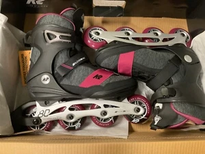 K2 ALEXIS BLACKBERRY 80 ALUMINIO MUJER PATINES EN LÍNEA TALLA 10 ¡¡TOTALMENTE NUEVOS EN LA CAJA!!! - Imagen 1 de 10