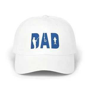 Embroidered Fishing Dad Cap, Fathers Day Hat, - Picture 1 of 5