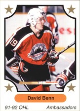 1991-92 7th Inning Sketch OHL #39 David Benn - NM-MT
