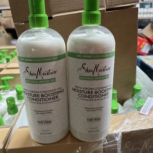 2 X Shea Moisture Boosting Conditioner with Coconut Milk & Acacia Senegal 34 Oz - Picture 1 of 2