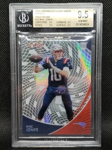 2021 Panini Chronicles Clear Vision Rookies Mac Jones Silver Holo 19/25! BGS 9.5 - Picture 1 of 2