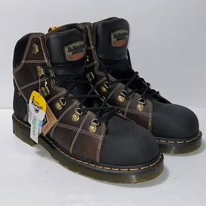 Dr. Martens Rawston SD Brown Leather Lace Up Steel Toe Combat Work Boots Mens 14 - Picture 1 of 19